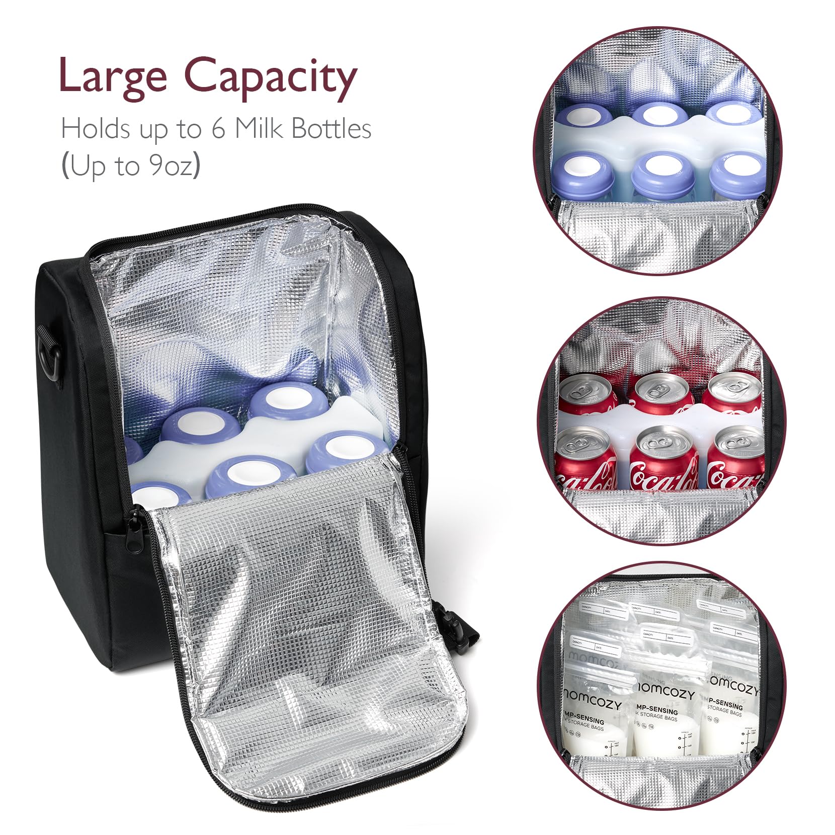 Foto 4 pulgar | Bolsa Aislante Para Biberones Momcozy, Multifunción, Negra - Venta Internacional.