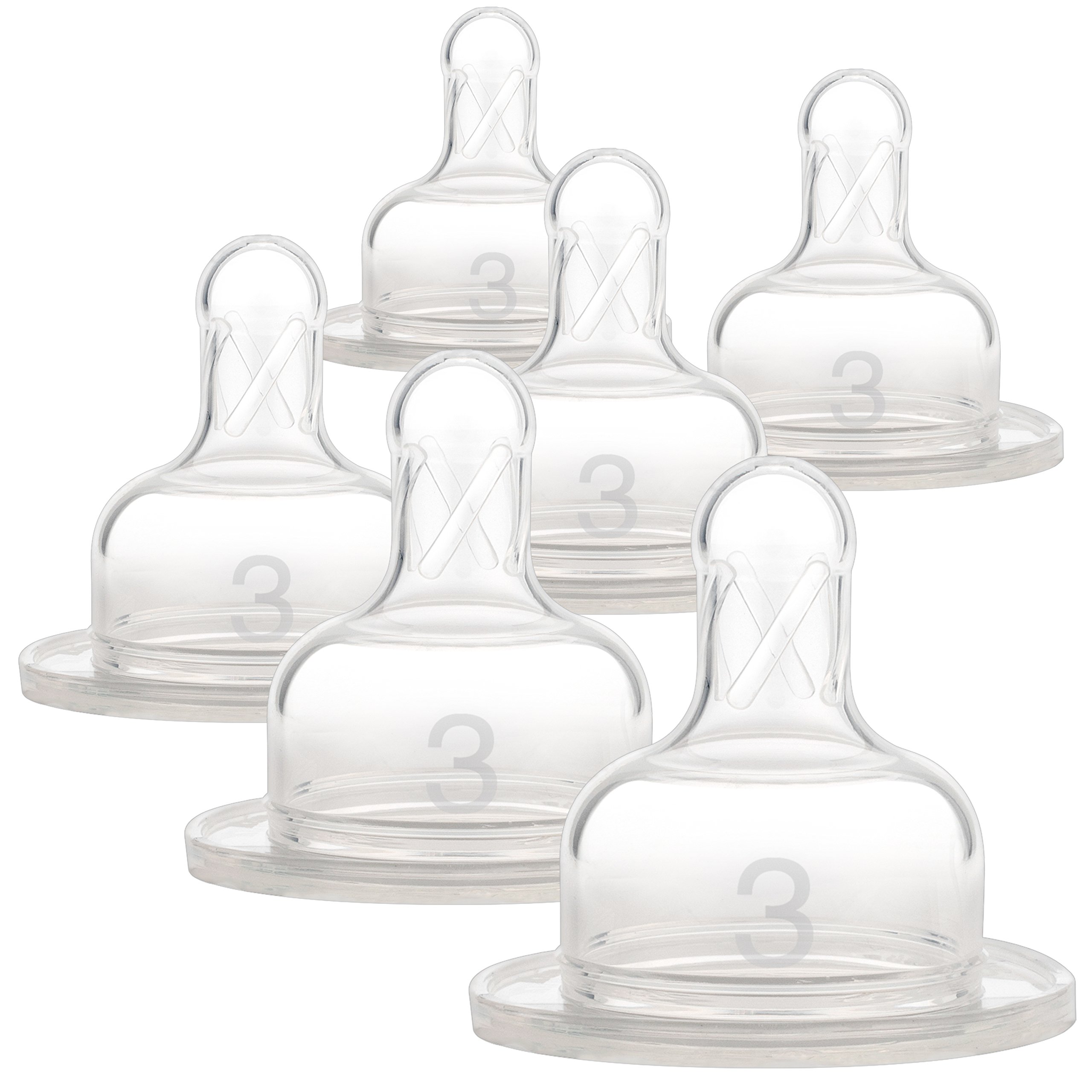 Foto 1 | Nipple Dr. Brown's Original, Cuello Ancho, Nivel 3, Transparente, Paquete De 6 - Venta Internacional.