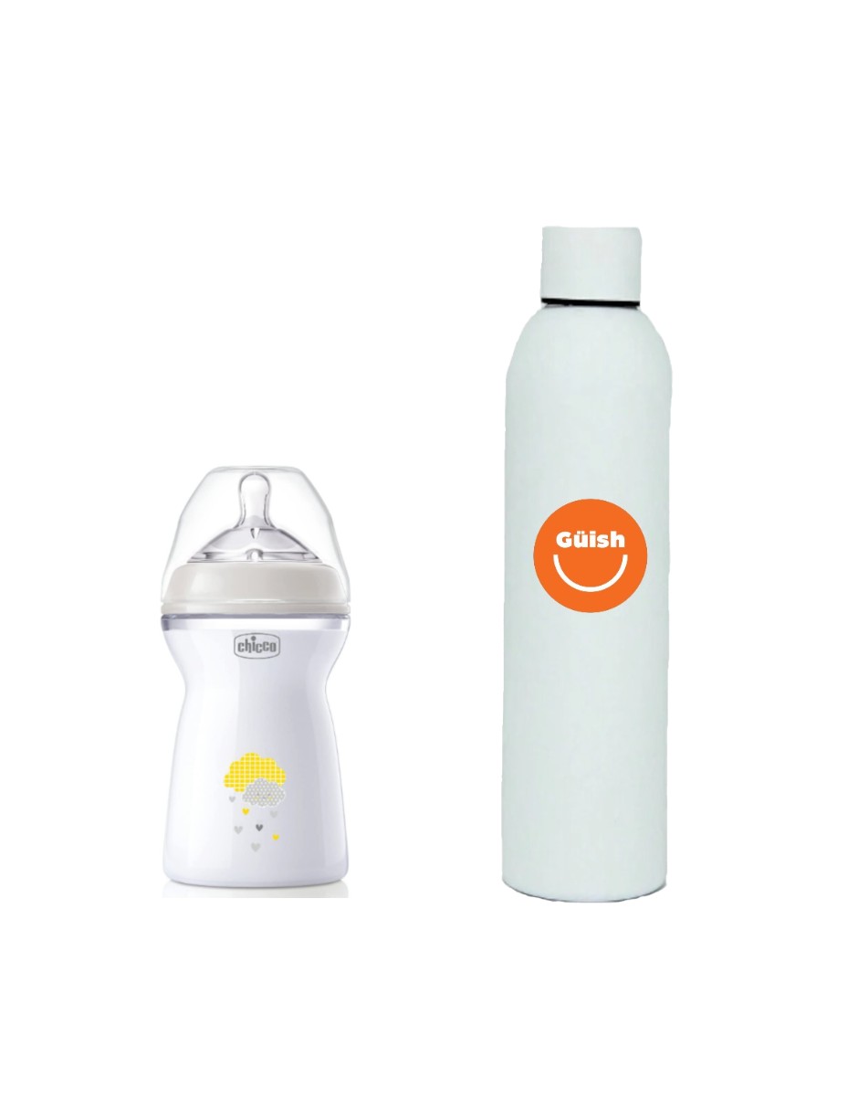 Foto 1 | Chicco Biberón Natural Feeling 330 Gris + Gratis Termo Güish De Regalo