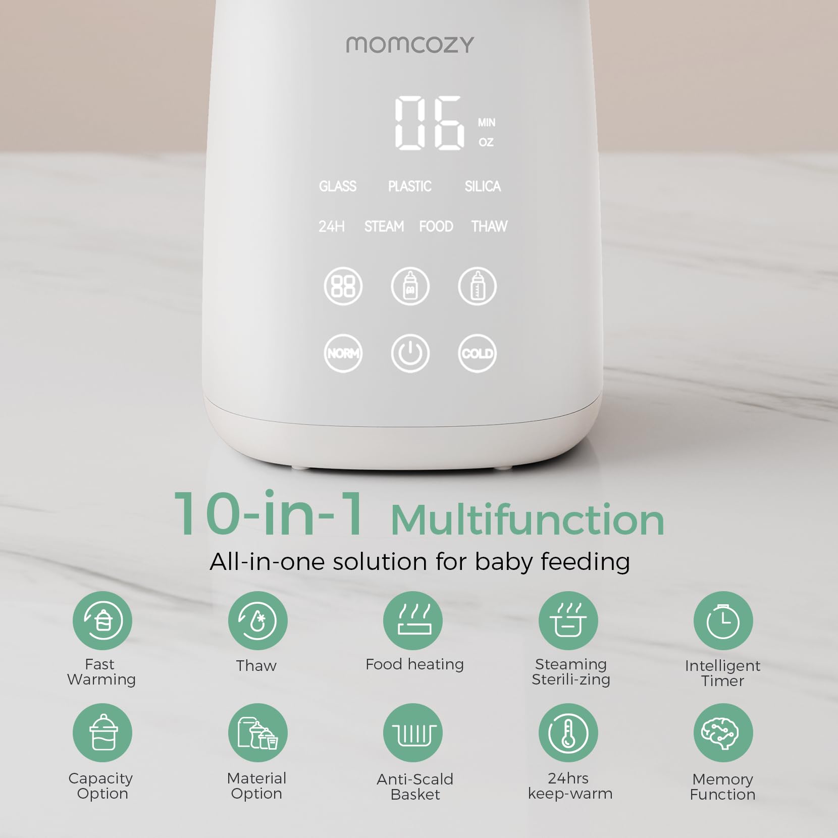 Foto 5 pulgar | Calentador de Biberones Momcozy con Temporizador-Venta Internacional