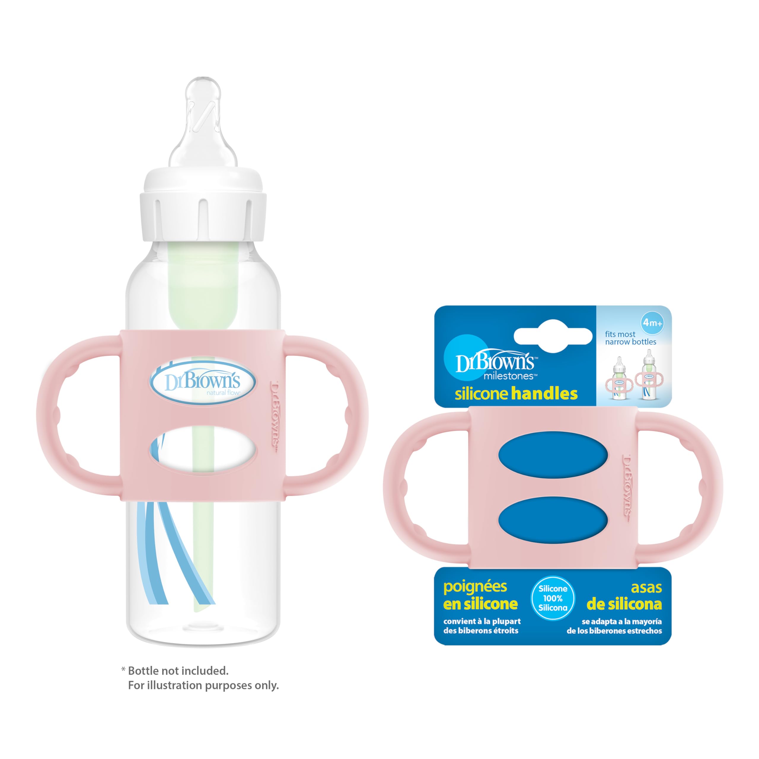 Foto 3 pulgar | El Biberón De Silicona Tiene Asas Para Bebés Dr. Brown's Milestones De Más De 4 Millones - Venta Internacional.
