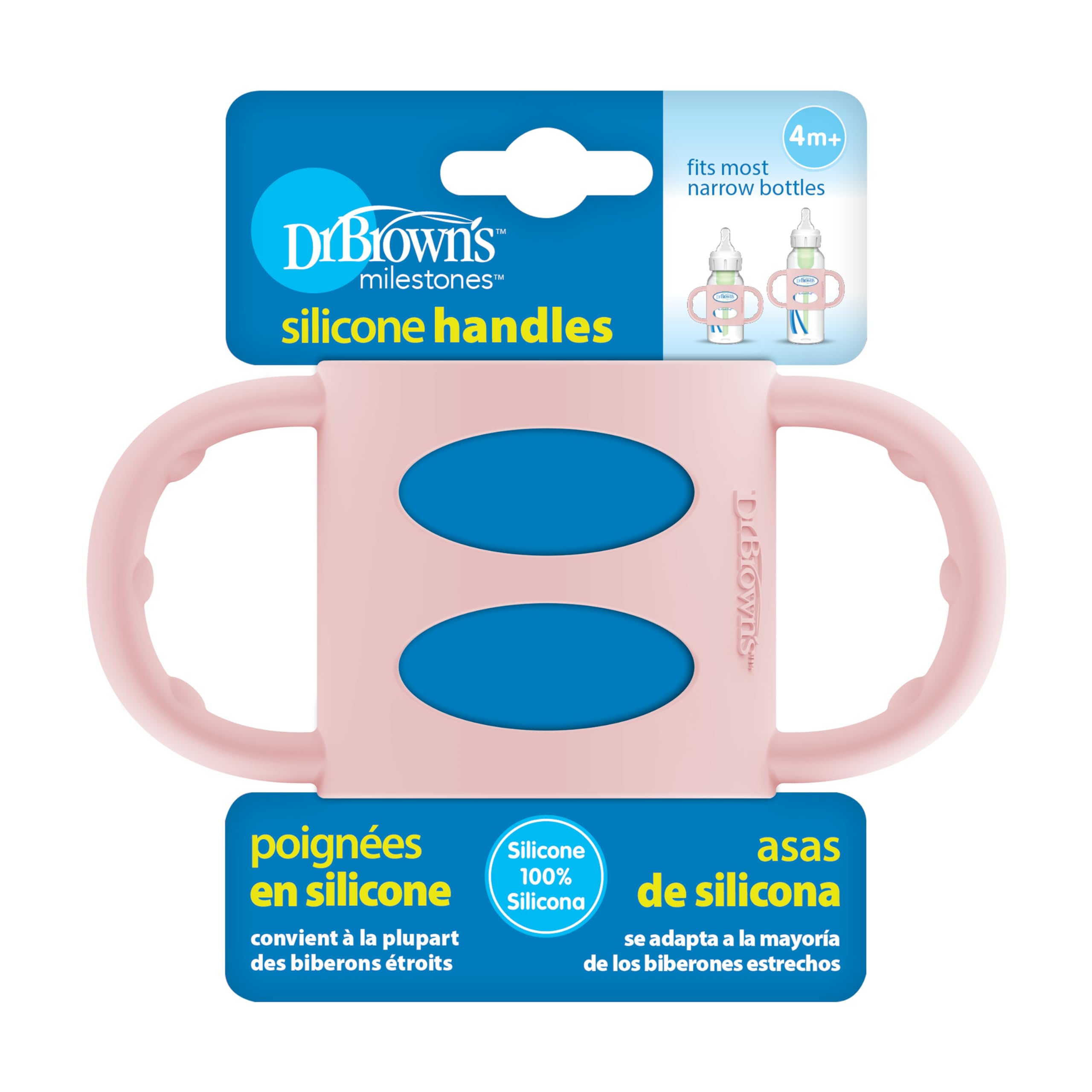 Foto 3 | El Biberón De Silicona Tiene Asas Para Bebés Dr. Brown's Milestones De Más De 4 Millones - Venta Internacional.