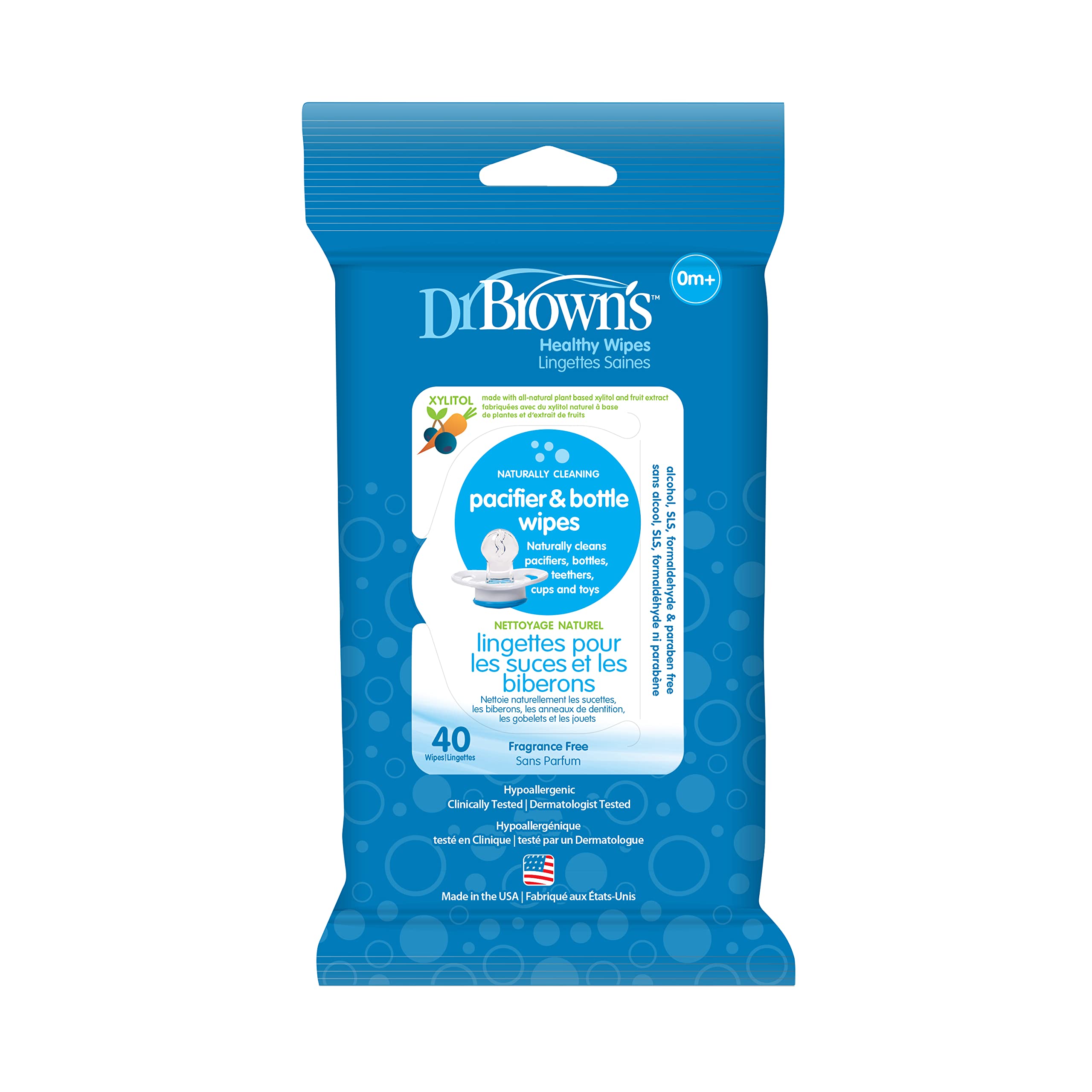 Foto 1 | Chupete Y Biberón Dr. Brown's De Wipes, 40 Unidades - Venta Internacional.
