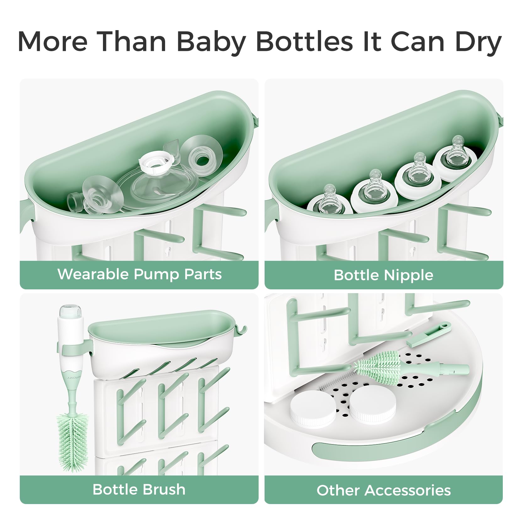 Foto 7 pulgar | Estante Para Secar Botellas Momcozy Diy, Más Grande, Para 18 Botellas - Venta Internacional.