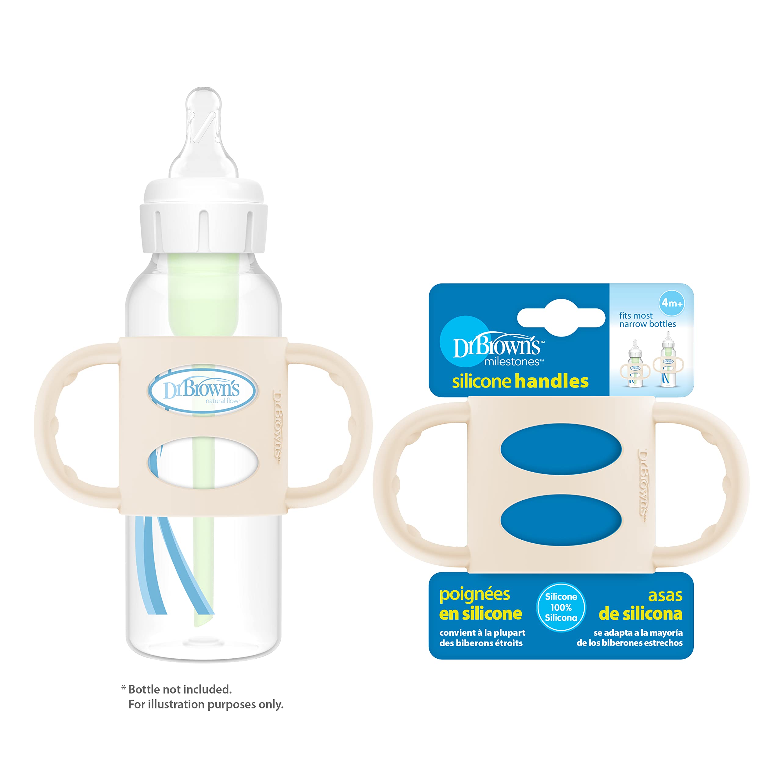 Foto 4 | El Biberón Para Bebés Con Mango Dr. Brown's Milestones Es 100% De Silicona - Venta Internacional.