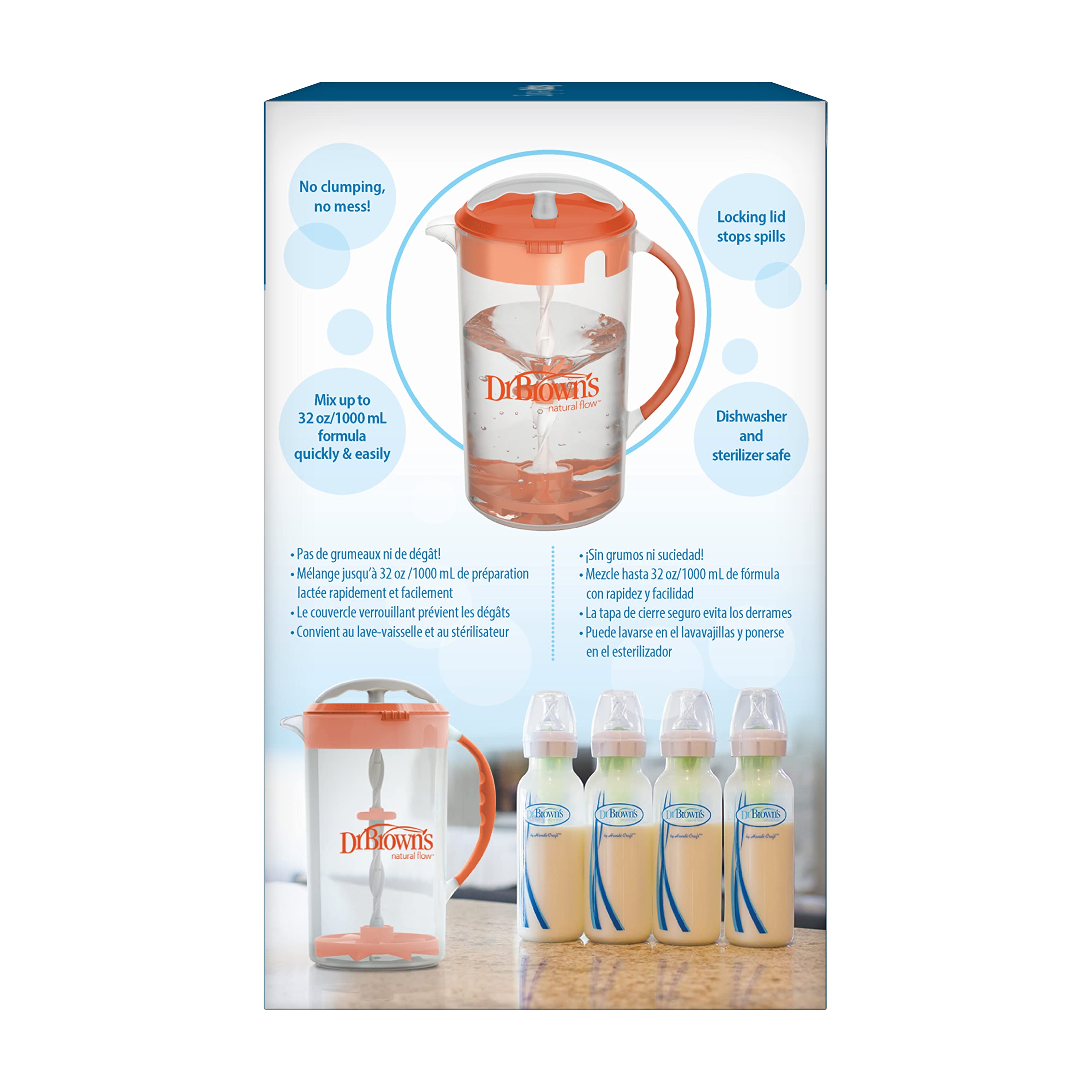 Foto 7 | Jarra Mezcladora De Fórmula Para Bebés Dr. Brown's De 1 Litro Con Accesorios - Venta Internacional.