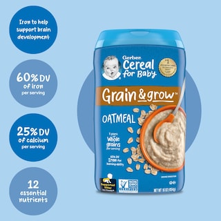 Foto 5 | Cereal Para Bebés Gerber 1st Foods Grain & Grow, 480 Ml, 6 Unidades - Venta Internacional.