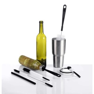 Foto 5 | Set De 5 Cepillos De Limpieza Botellas Termos Botes Lab.g Negro