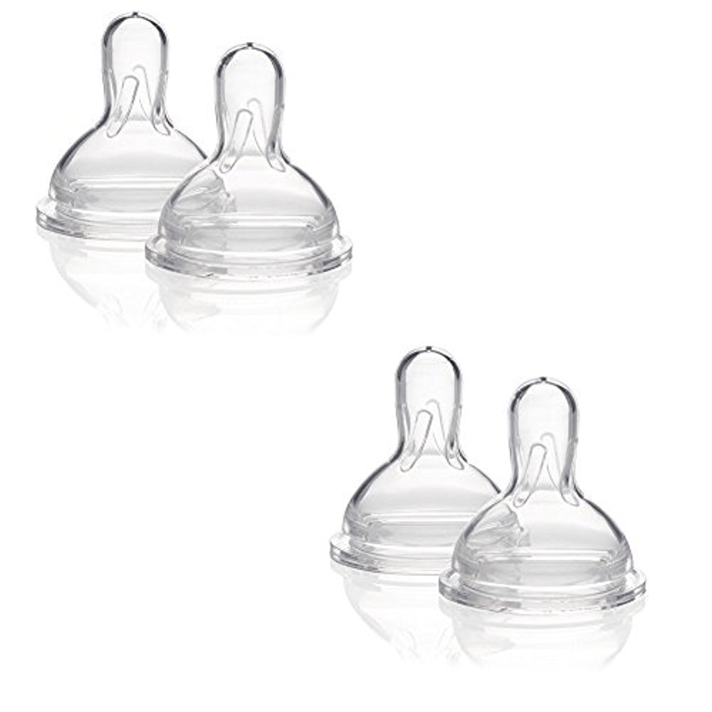 Nipples Medela, De Flujo Medio, Base Ancha, De 4 A 12 Meses (paquete De 2 X 3) - Venta Internacional.