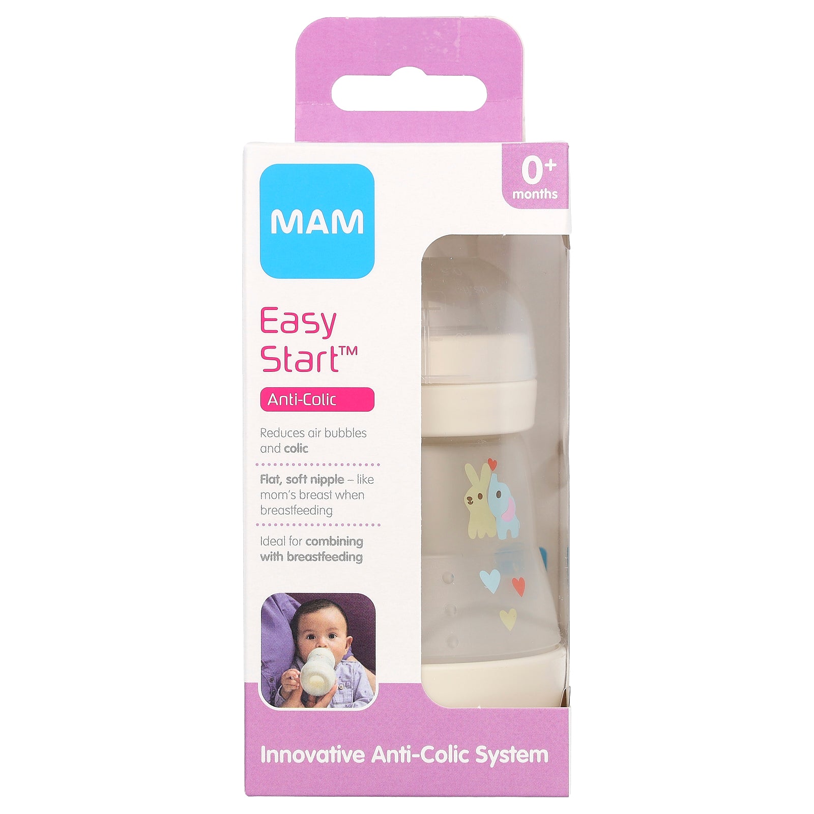 Foto 2 pulgar | Botella Mam Easy Start Anticólicos De 0 Meses O Más, 1 Unidad - Venta Internacional.