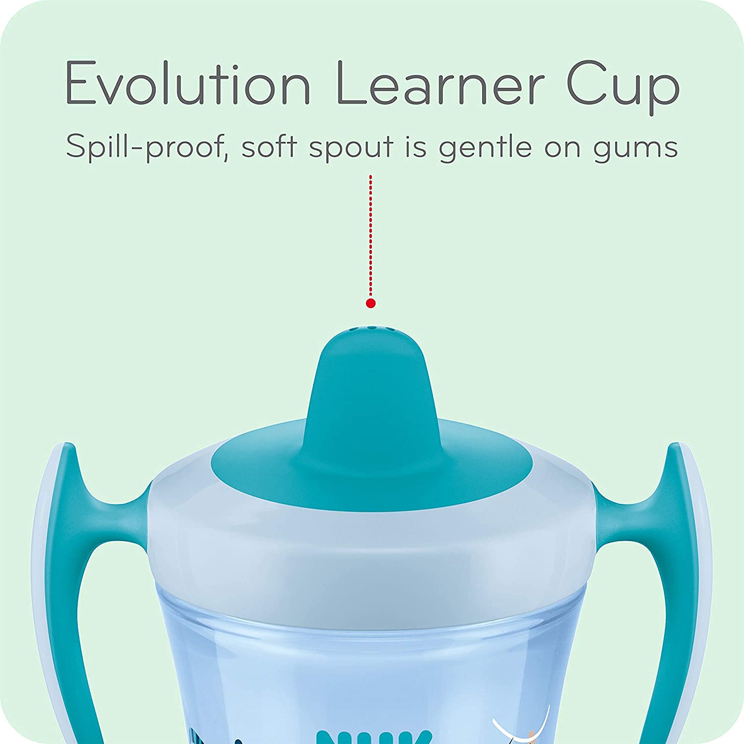 Foto 3 pulgar | Cup Nuk Evolution Soft Spout Learner Blue Monkey  Paquete De 2 - Venta Internacional.