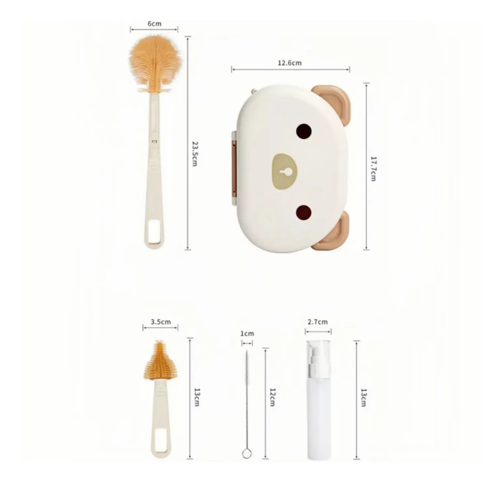 Foto 4 pulgar | Cepillo Para Biberones Limpieza Escurridor Lab.gcafé Beige