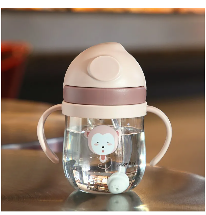 Foto 2 | Vaso Para Bebés Con Aza Antiderrame Con Sorbete Color Rosa De 250ml