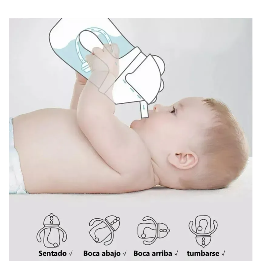 Foto 5 pulgar | Vaso Para Bebés Con Aza Antiderrame Con Sorbete Color Rosa De 250ml