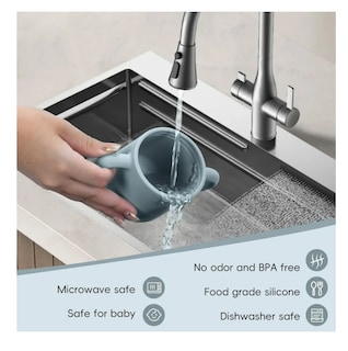 Foto 3 | 2pcvaso Silicón Suave Niños Con Popote Aprendizaje Libre Bpa