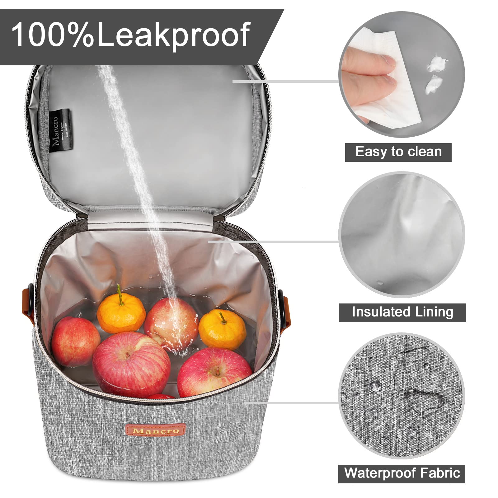 Foto 4 pulgar | Bolsa Para Biberones Mancro  Aislante  6 Biberones  270 Ml  Color Gris - Venta Internacional.