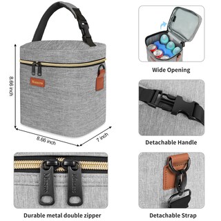 Foto 4 | Bolsa Para Biberones Mancro Aislante 6 Biberones 270 Ml Color Gris - Venta Internacional.