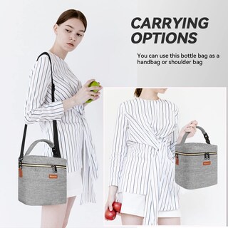 Foto 5 | Bolsa Para Biberones Mancro Aislante 6 Biberones 270 Ml Color Gris - Venta Internacional.