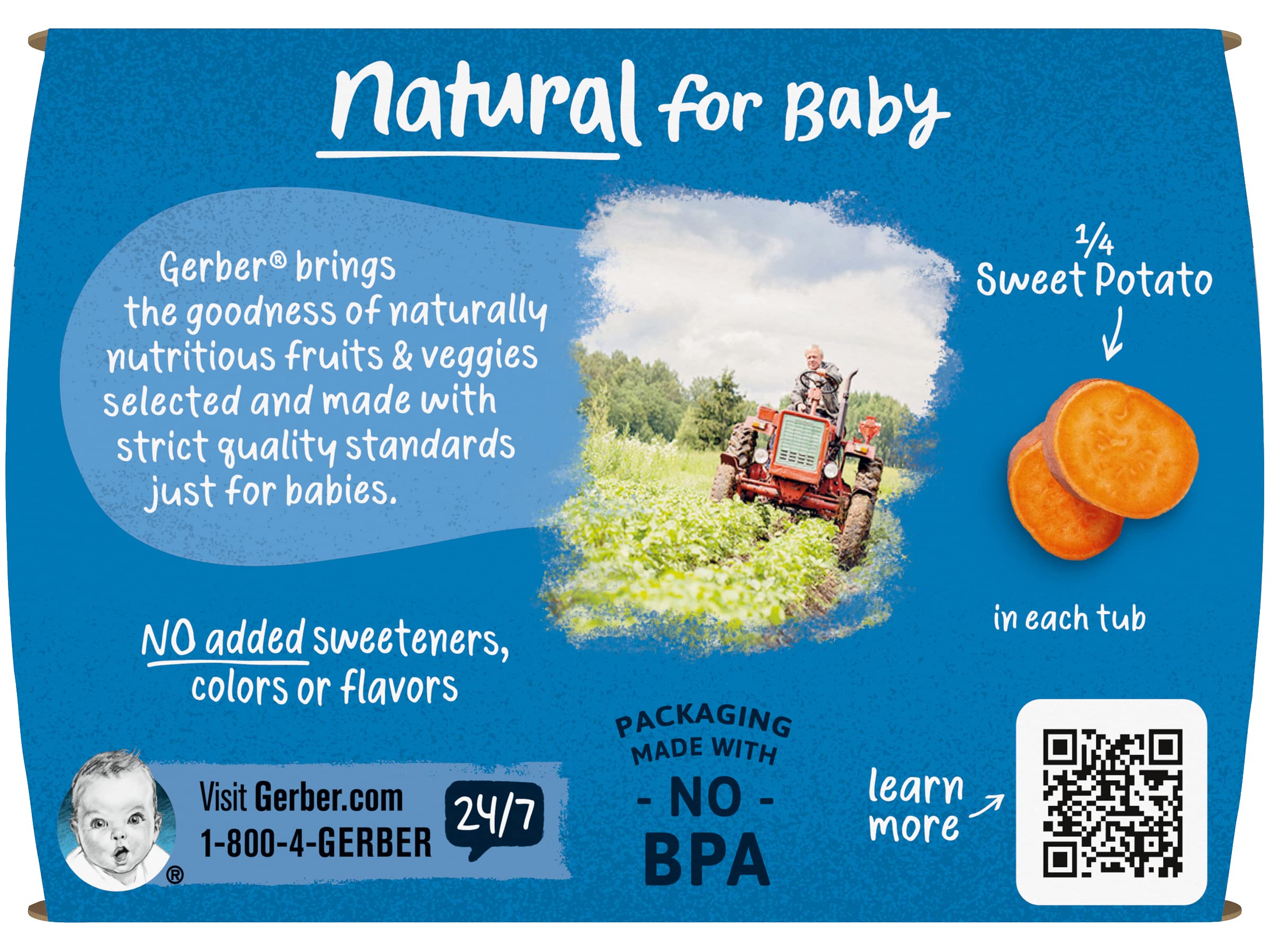 Foto 5 pulgar | Baby Food Gerber Natural 1st Foods En Tarrinas De Batata - Venta Internacional.