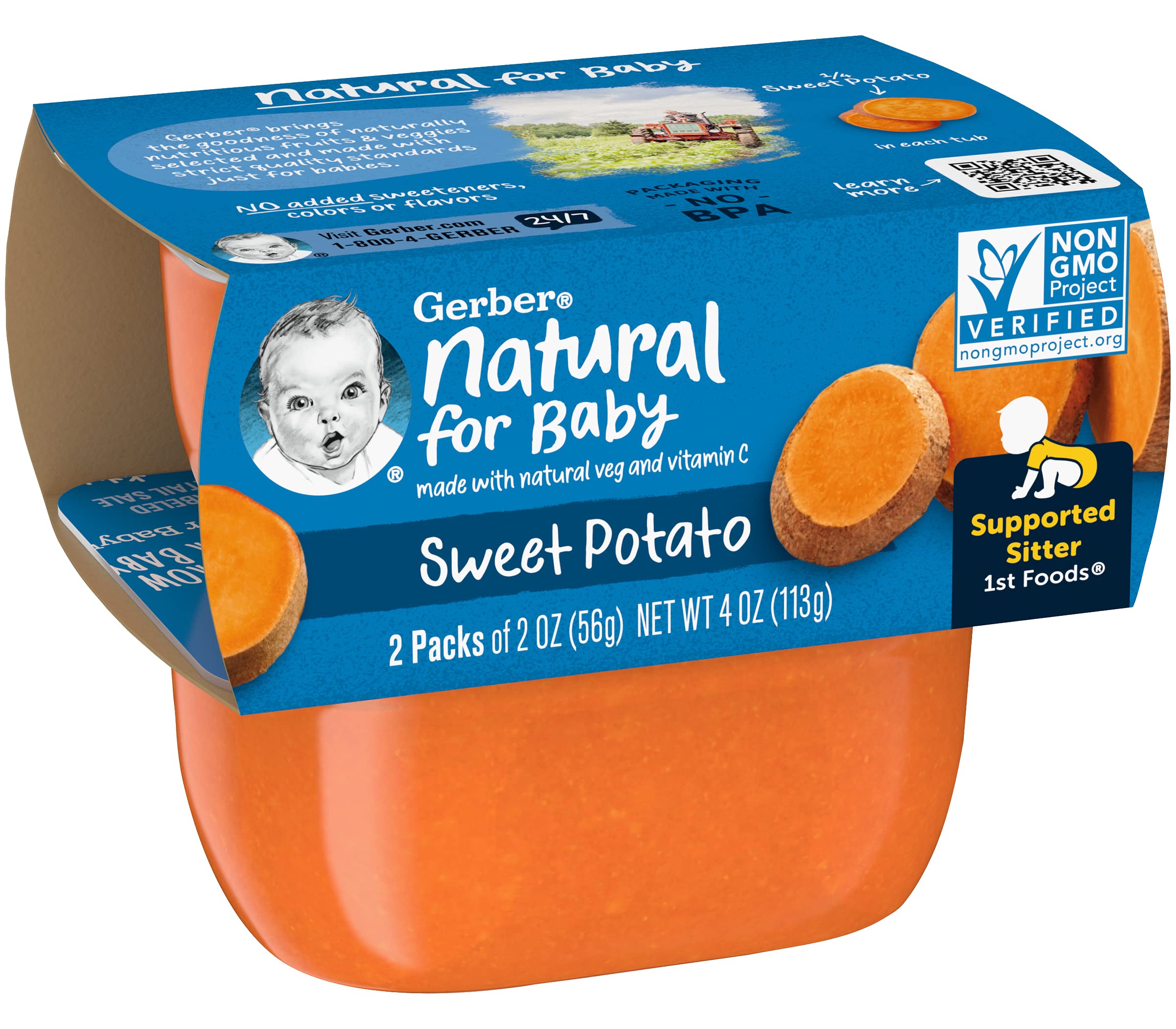Foto 7 pulgar | Baby Food Gerber Natural 1st Foods En Tarrinas De Batata - Venta Internacional.