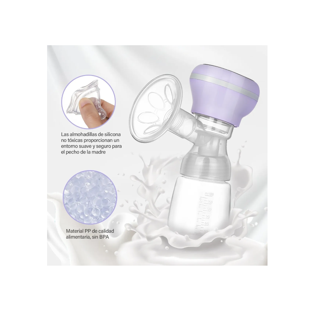 Foto 4 pulgar | Extractor de Leche Inalámbrico Portátil color Morado