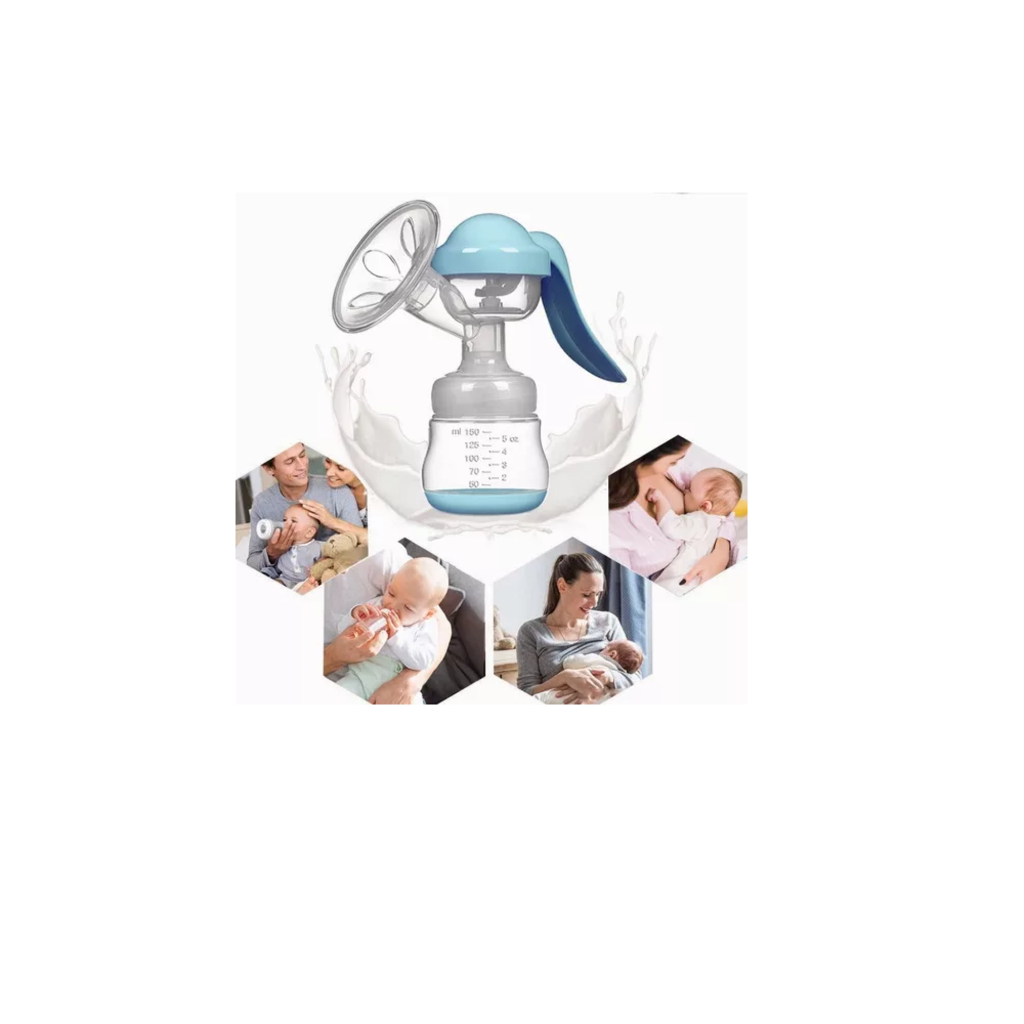 Foto 4 pulgar | Extractor De Leche Materna Saca Leche Con 10 Bolsas Azul