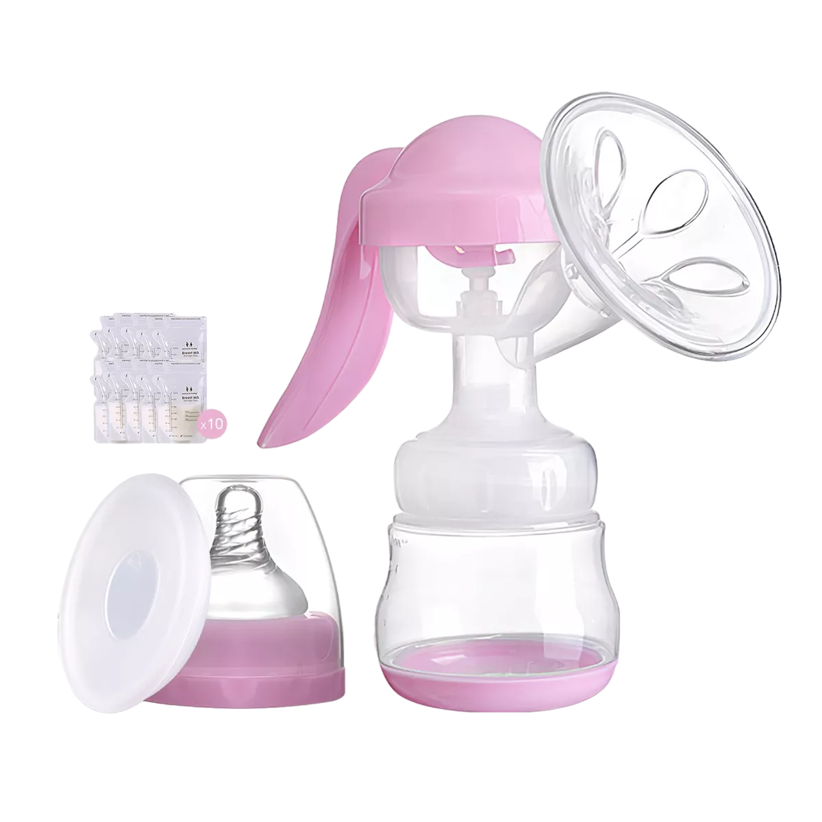 Foto 1 | Extractor De Leche Materna Saca Leche Con 10 Bolsas Transparente/rosa