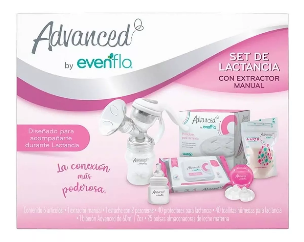 Foto 2 | Set de Lactancia Materna Evenflo con Extractor Manual 6 Piezas