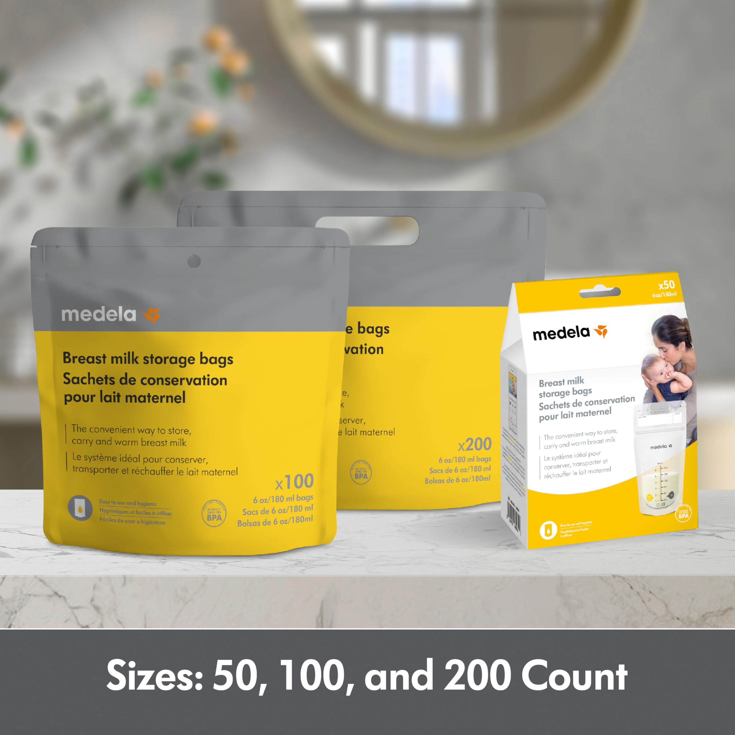 Foto 7 pulgar | Bolsas De Almacenamiento De Leche Materna Medela, 200 Unidades, 180 Ml, 6 Onzas, Paquete De 200 - Venta Internacional.