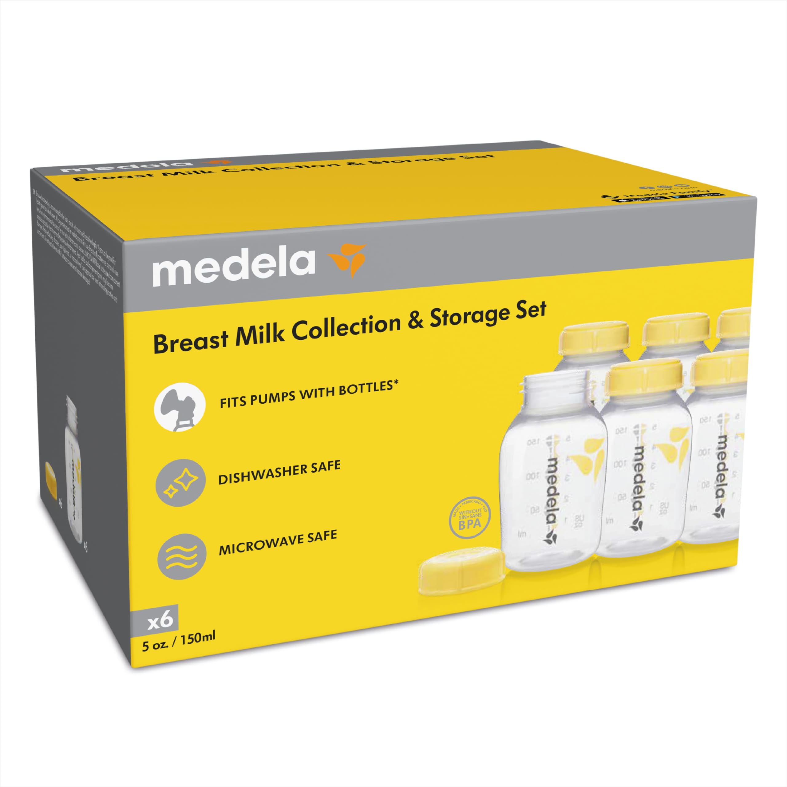 Foto 8 pulgar | Biberones Para Recolección Y Almacenamiento De Leche Materna Medela, 150 Ml, Paquete De 6 - Venta Internacional.