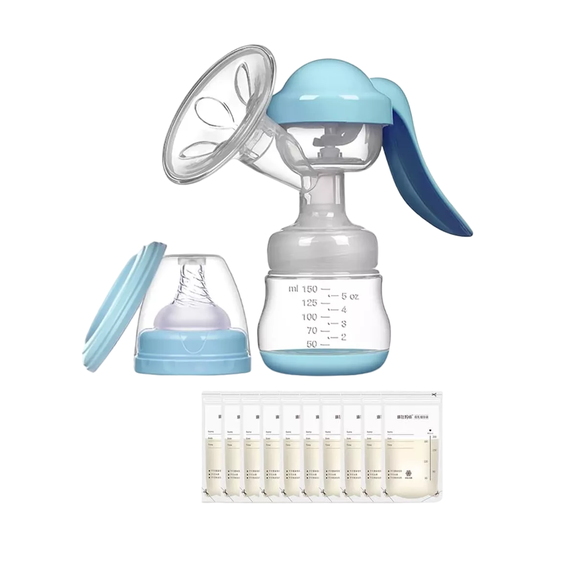 Foto 1 | Extractor De Leche Materna Saca Leche Con 15 Bolsas, Azul