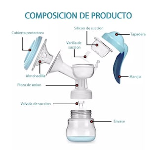 Foto 3 | Extractor De Leche Materna Saca Leche Con 15 Bolsas, Azul