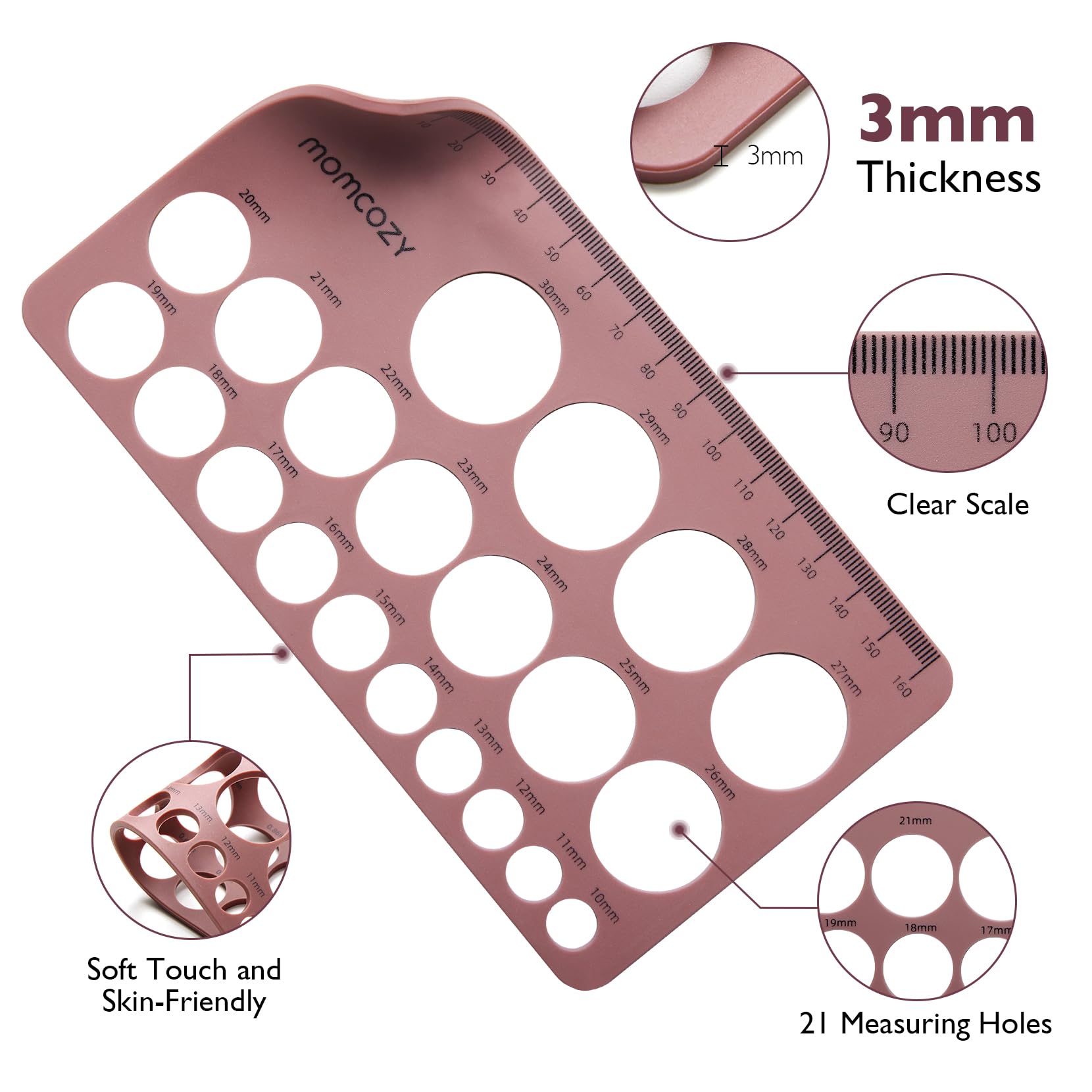 Foto 3 pulgar | Herramienta De Medición Del Tamaño De Bridas Para Pezones Momcozy - Venta Internacional.