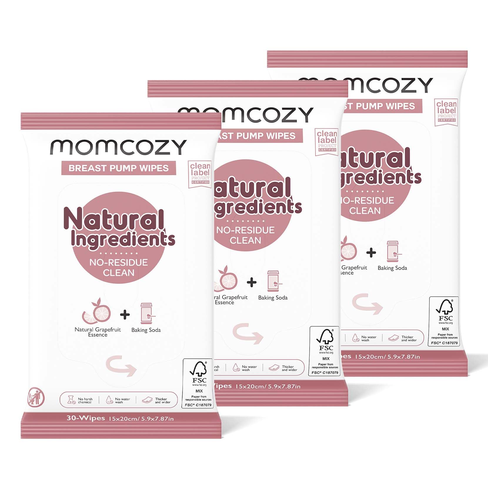 Foto 2 pulgar | Toallitas Extractor De Leche Momcozy Natural, 30 Unidades (paquete De 3) - Venta Internacional.