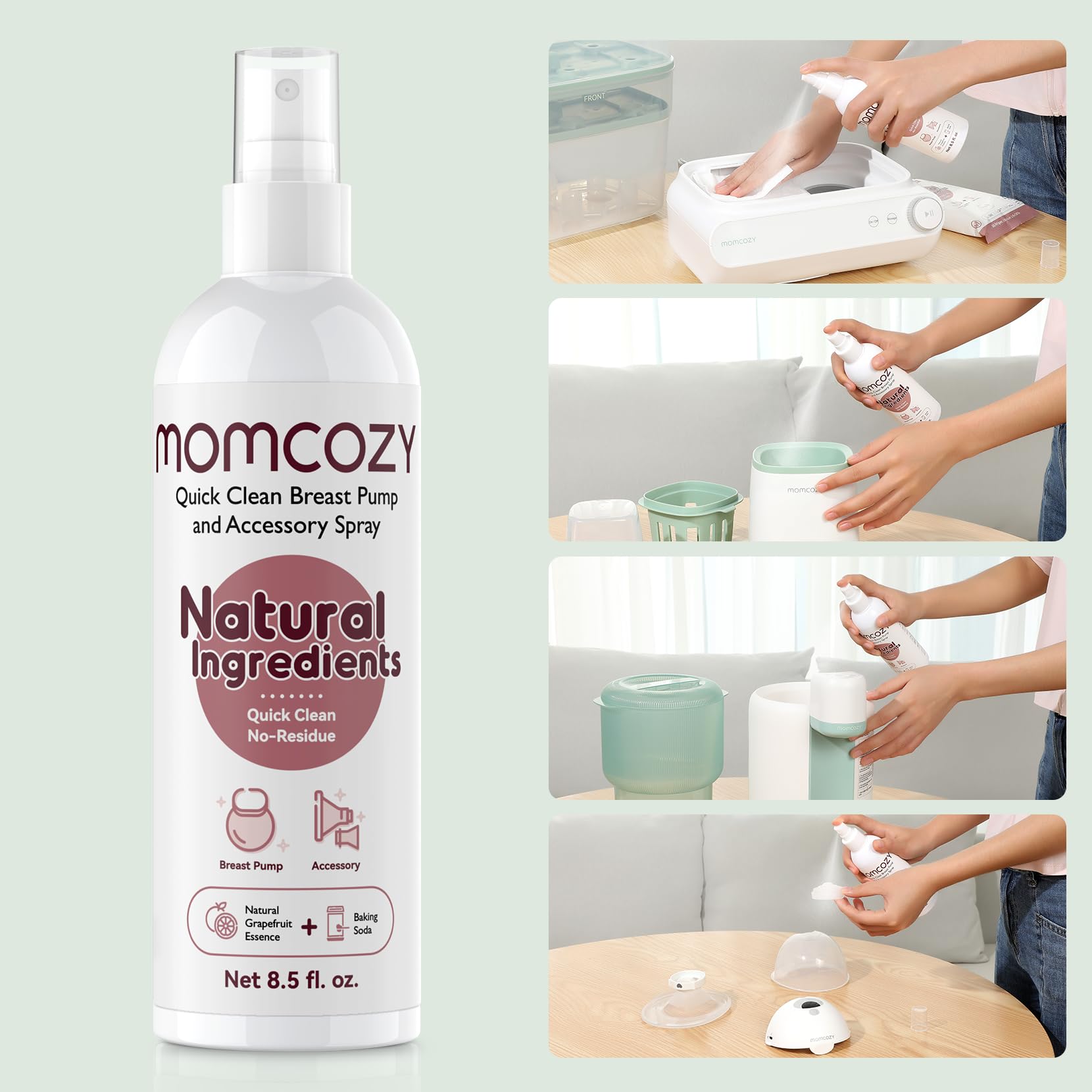 Foto 7 pulgar | Spray Limpiador Para Sacaleches Momcozy, Portátil, Botella De 250 Ml - Venta Internacional.