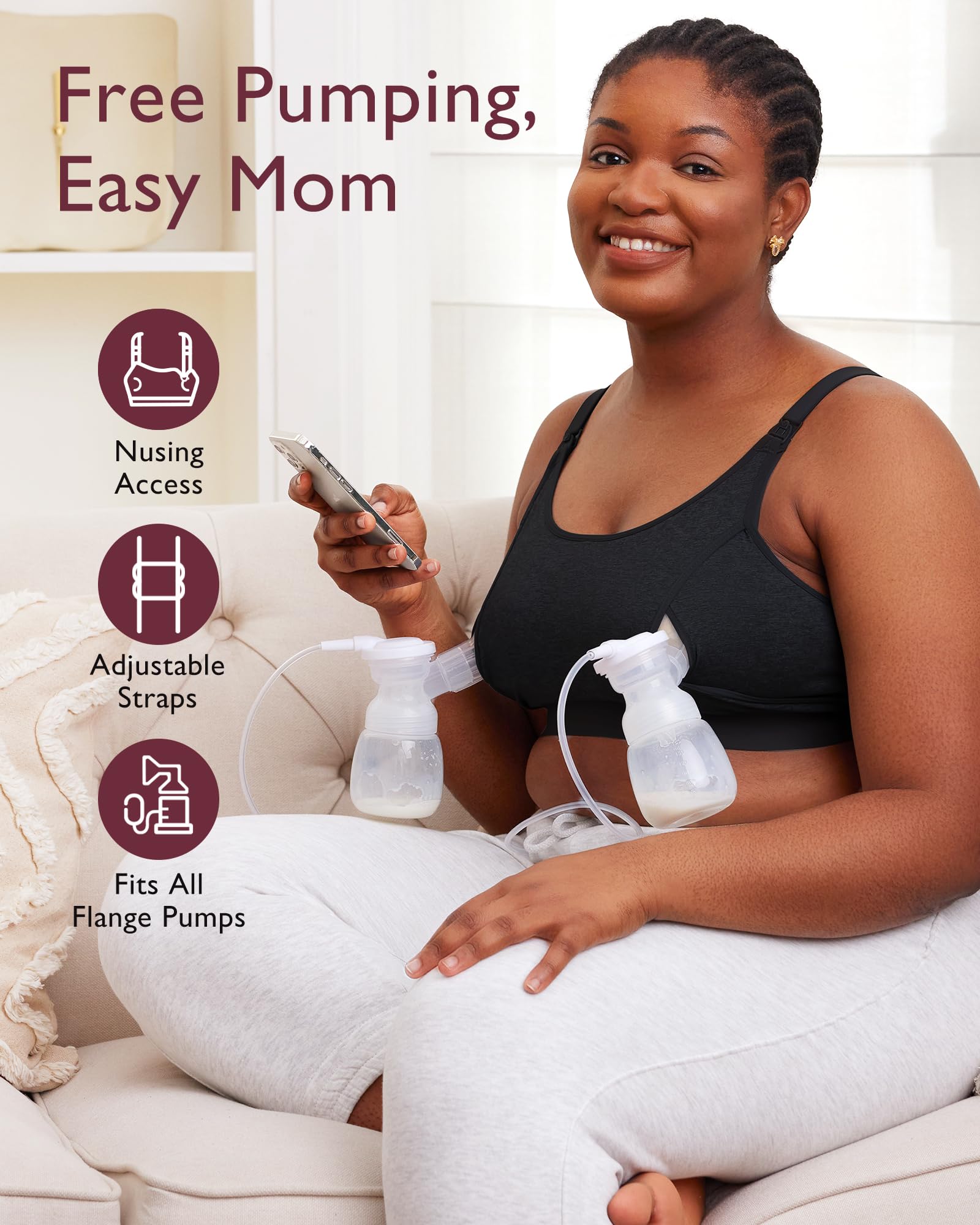 Foto 3 pulgar | Sujetador Momcozy Pumping Bra 2 Unidades - Venta Internacional