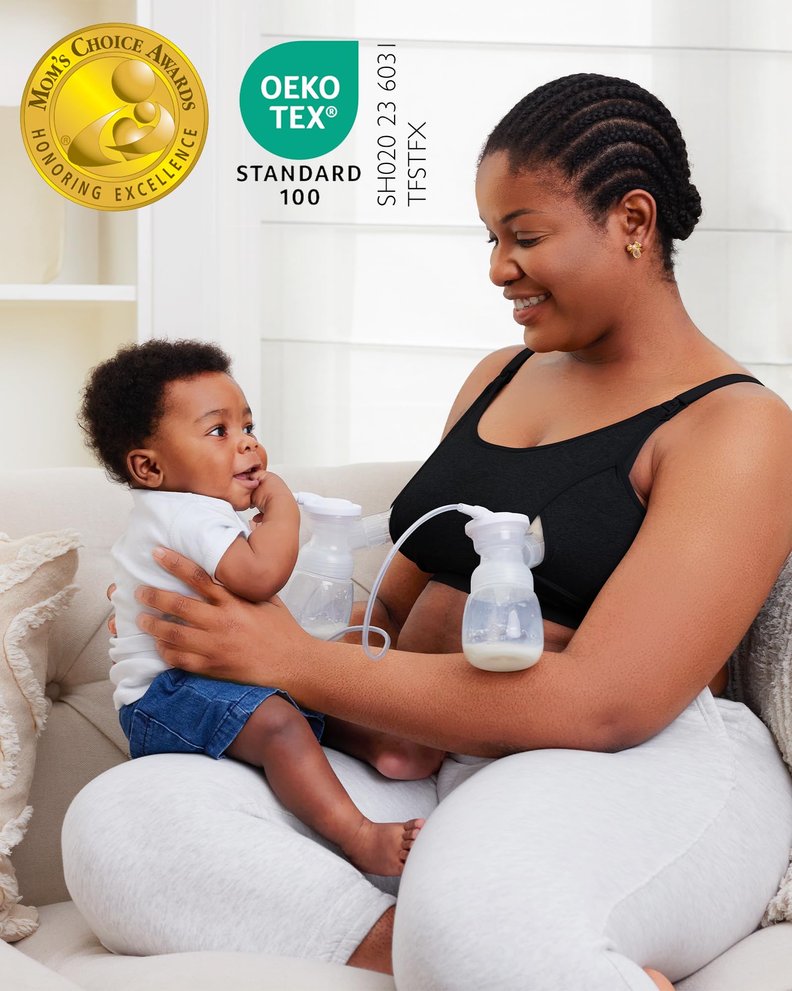 Foto 6 pulgar | Sujetador Momcozy Pumping Bra 2 Unidades - Venta Internacional