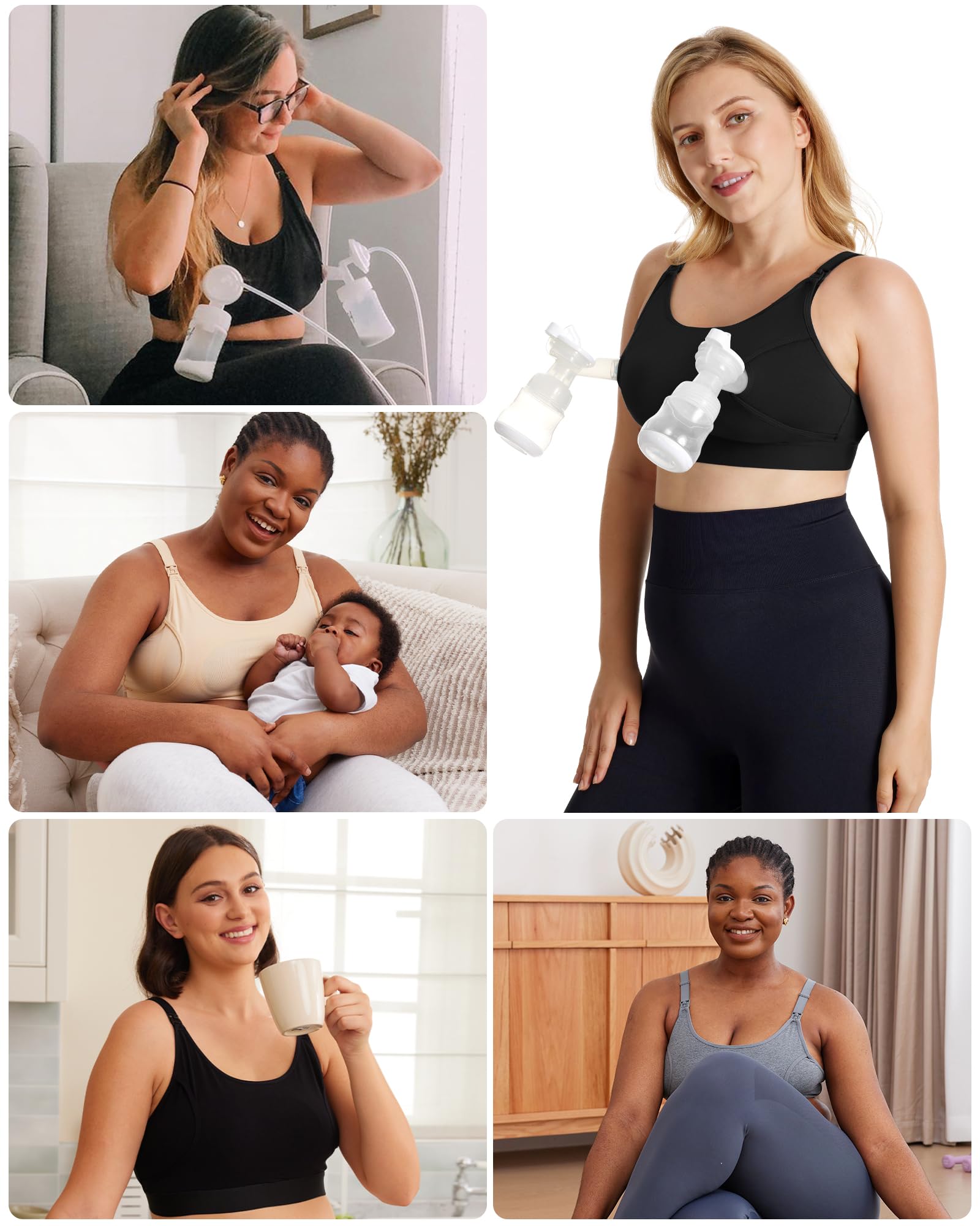 Foto 8 pulgar | Sujetador Momcozy Pumping Bra, Manos Libres, 2 Unidades, Algodón - Venta Internacional.