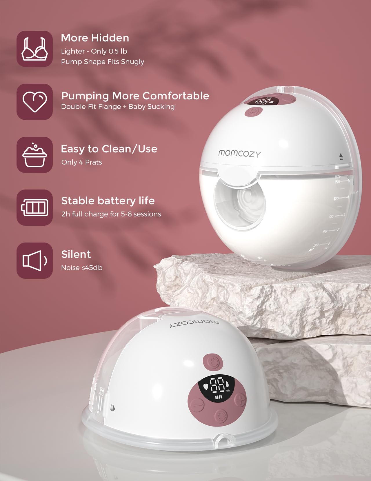 Foto 2 | Extractor de Leche Momcozy M5 Portátil- Venta Internacional