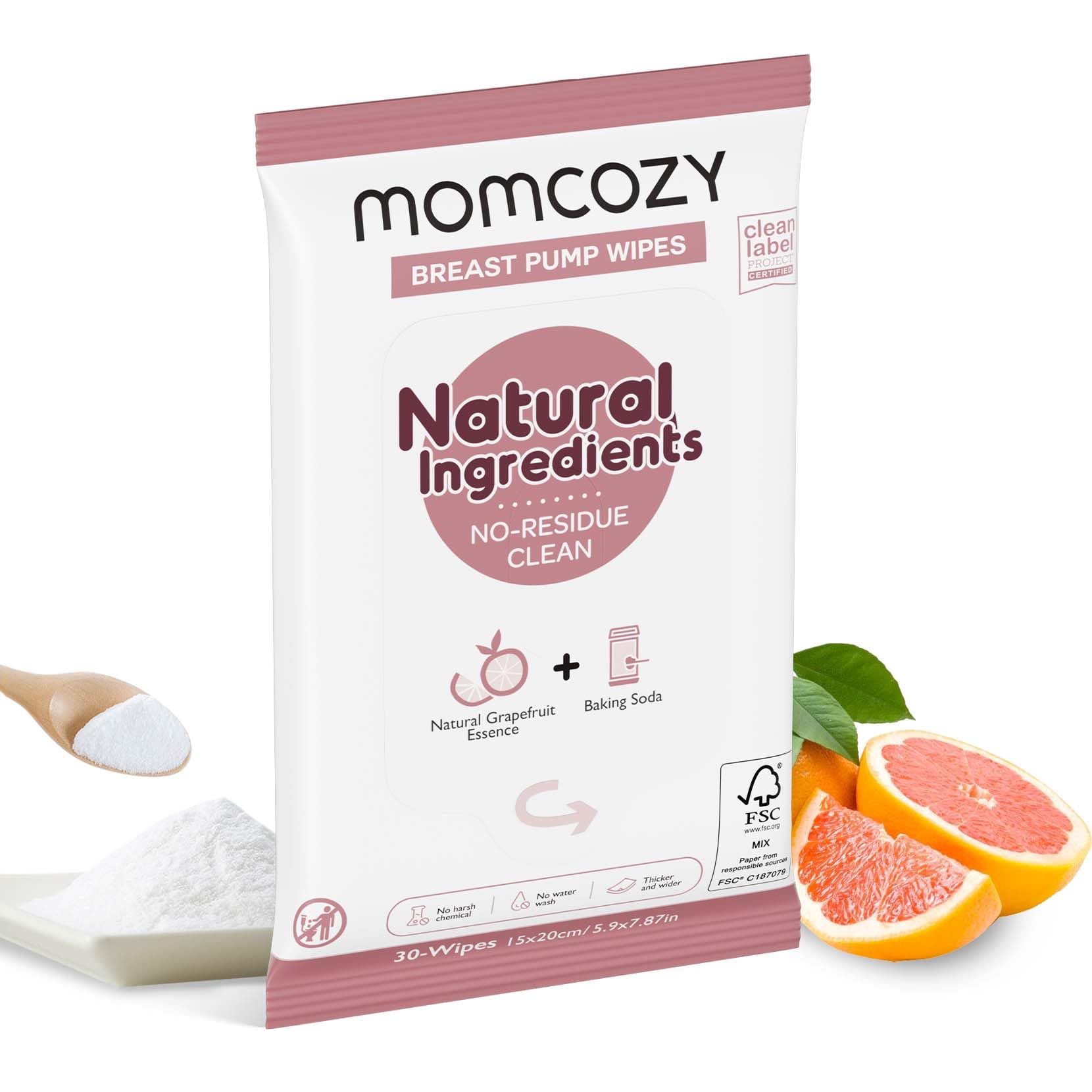 Foto 2 pulgar | Toallitas Extractor De Leche Momcozy Natural Flash Clean, 30 Unidades - Venta Internacional.