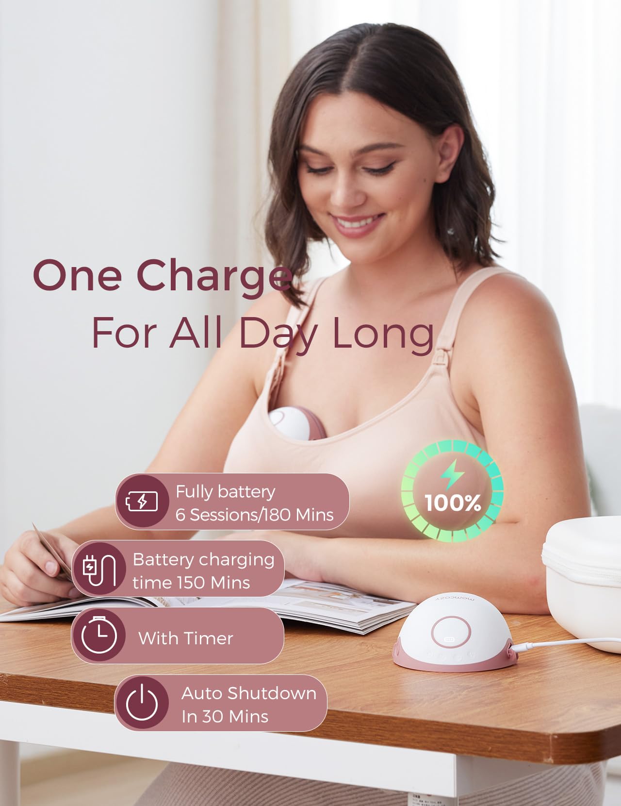 Foto 3 pulgar | Extractor de Leche Momcozy M6 Manos Libres Estilo Móvil - Venta Internacional