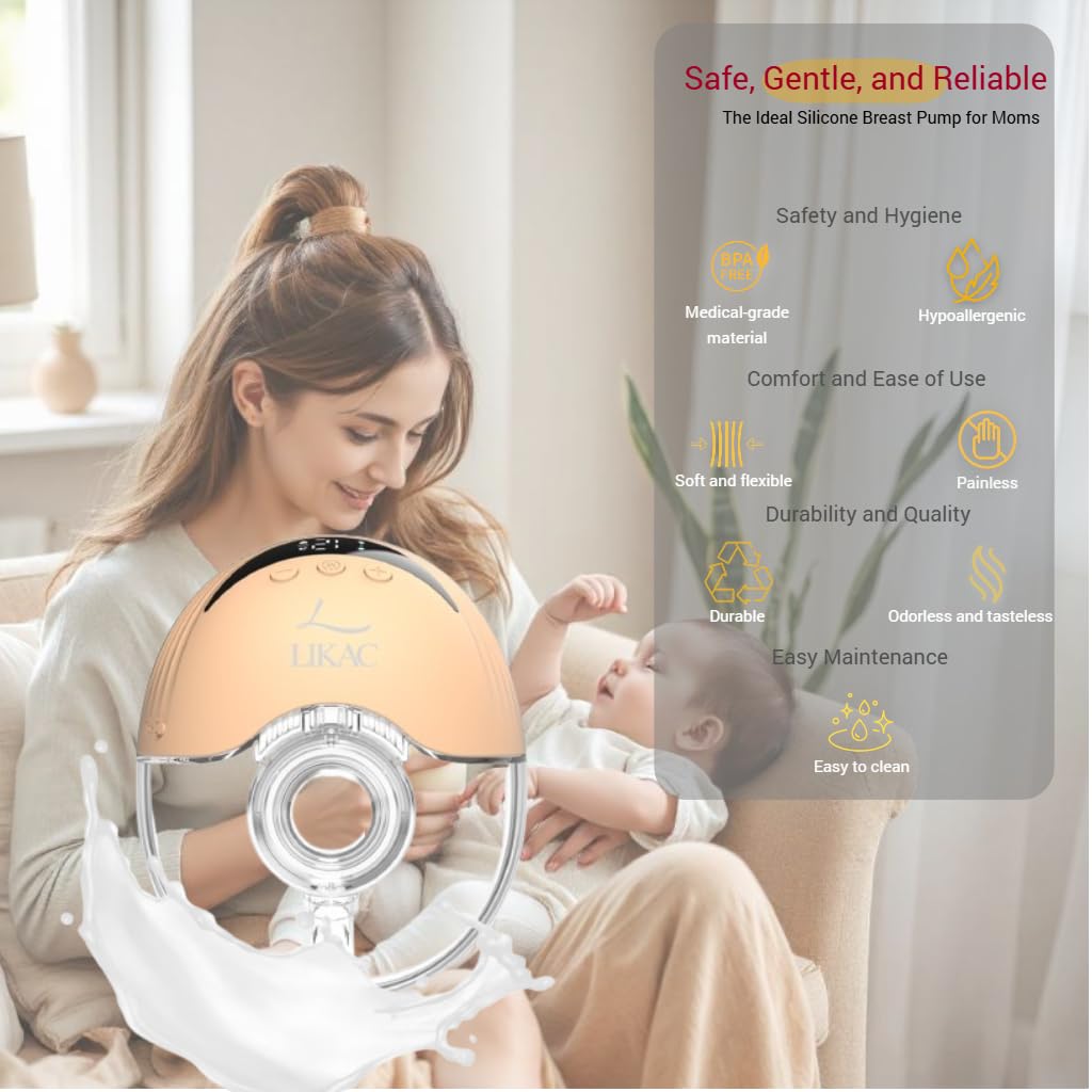 Foto 4 pulgar | Extractor De Leche Eléctrico Likac Double Wearable Con 2 Biberones - Venta Internacional.