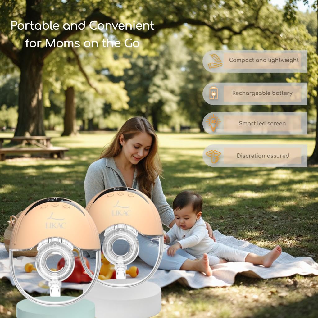 Foto 7 | Extractor De Leche Eléctrico Likac Double Wearable Con 2 Biberones - Venta Internacional.