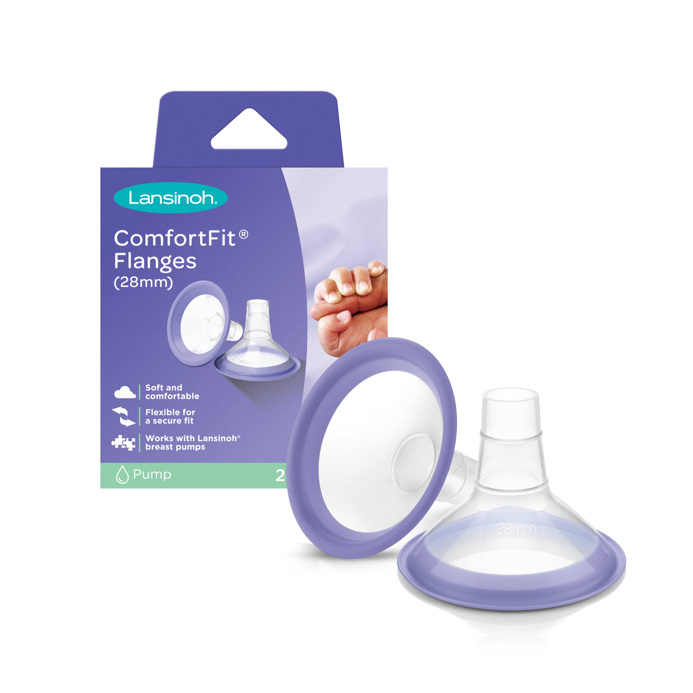 Foto 2 pulgar | Bridas Para Extractor De Leche Lansinoh Comfortfit, 28 Mm, 2 Unidades - Venta Internacional.