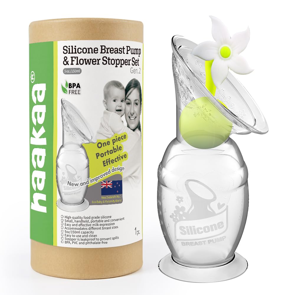 Foto 1 | Extractor De Leche Manual Haakaa, De Silicona, 150 Ml, Color Blanco - Venta Internacional.