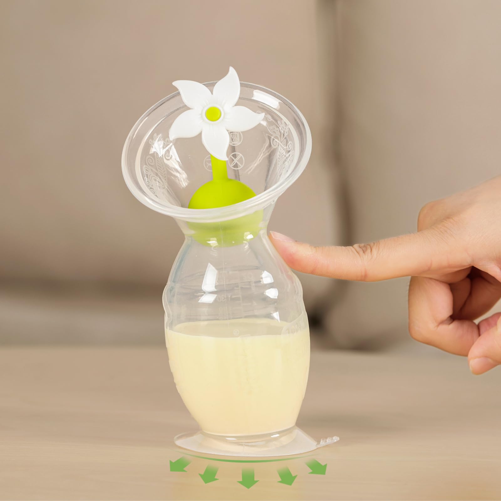 Foto 5 | Extractor De Leche Manual Haakaa, De Silicona, 150 Ml, Color Blanco - Venta Internacional.