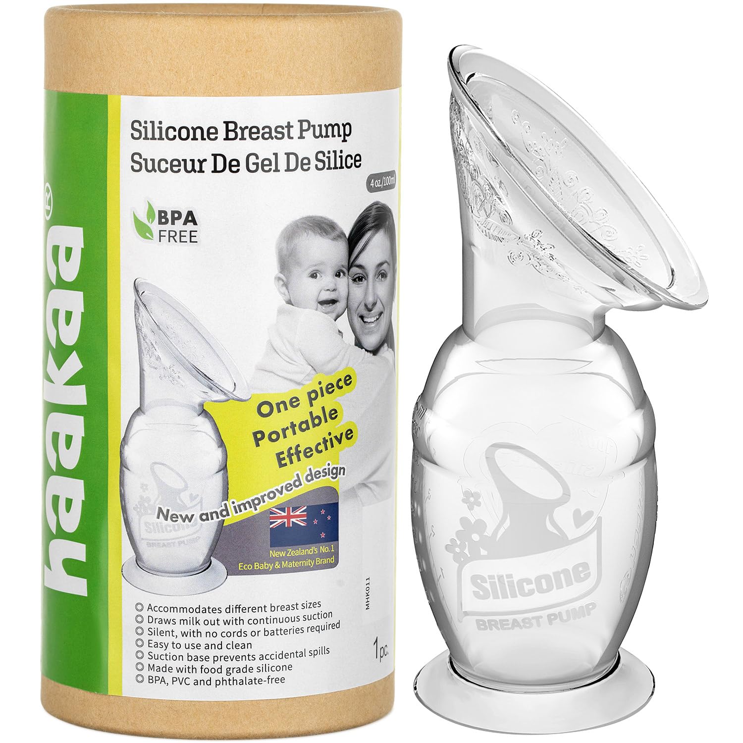 Foto 1 | Extractor De Leche Manual Gen.2, 100 Ml/4 Oz, Silicona Transparente - Venta Internacional.