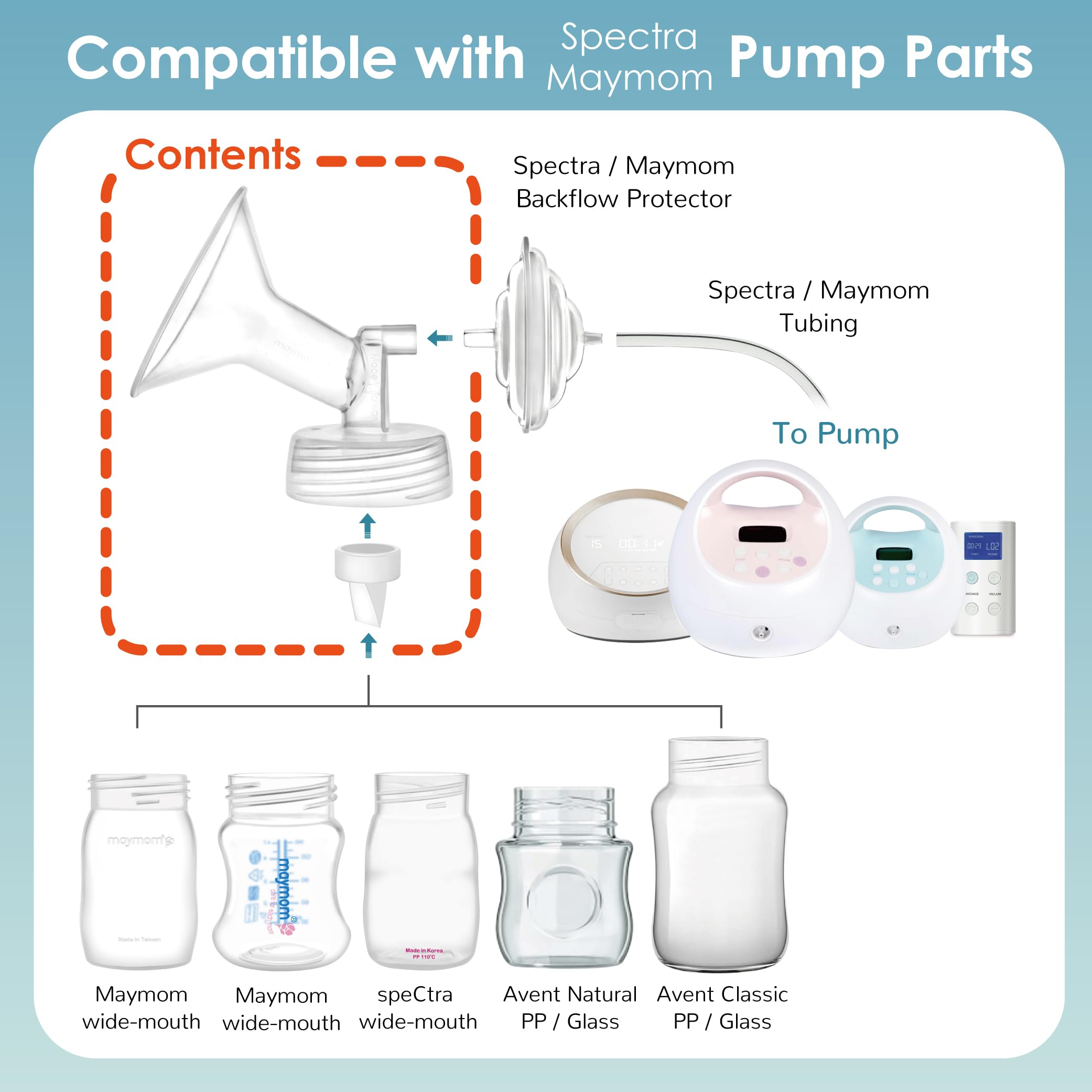 Foto 4 pulgar | Accesorios Para Extractores De Leche: Brida Maymom De 16 Mm Con Válvula De Pico De Pato - Venta Internacional.