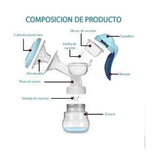 Foto 2 | Extractor De Leche Materna Saca Leche Con 15 Bolsas, Belug Azul