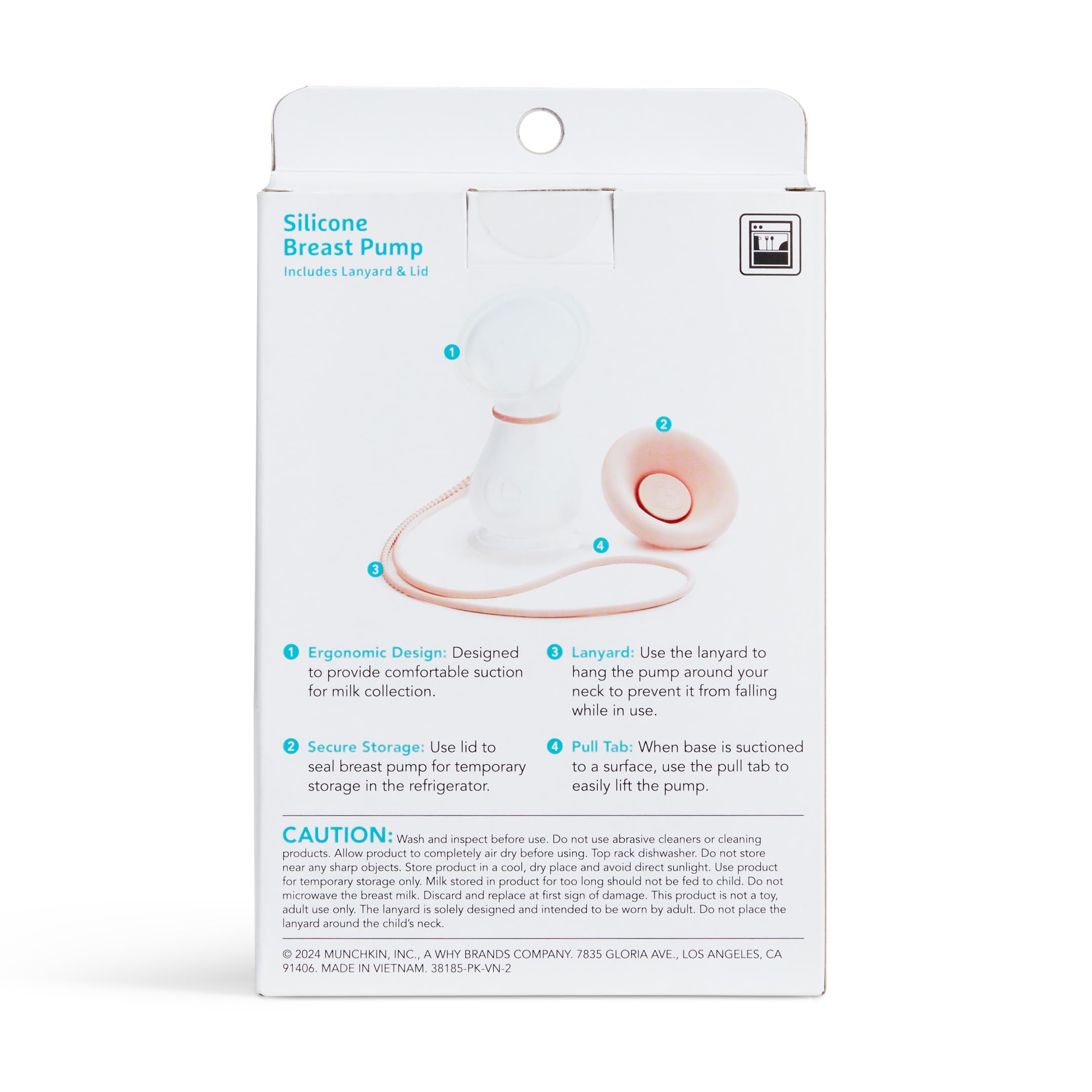 Foto 7 | Extractor De Leche Munchkin Manual Portátil De Silicona De 120 Ml - Venta Internacional.